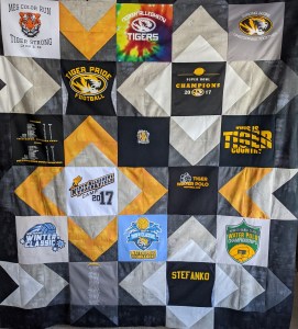 Image is of a sample tshirt quilt which is described in more detail when clicking the link.